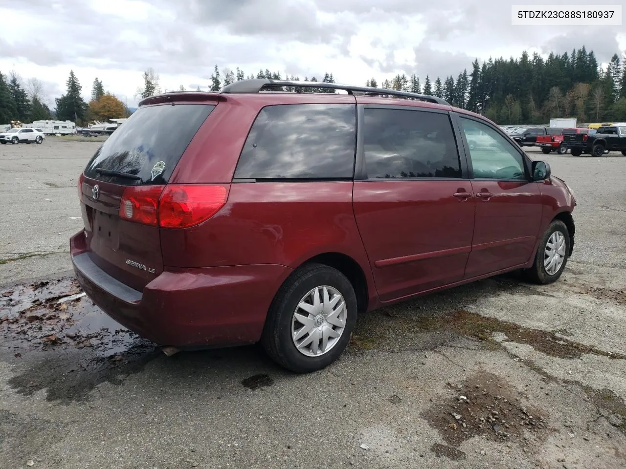 2008 Toyota Sienna Ce VIN: 5TDZK23C88S180937 Lot: 78315304