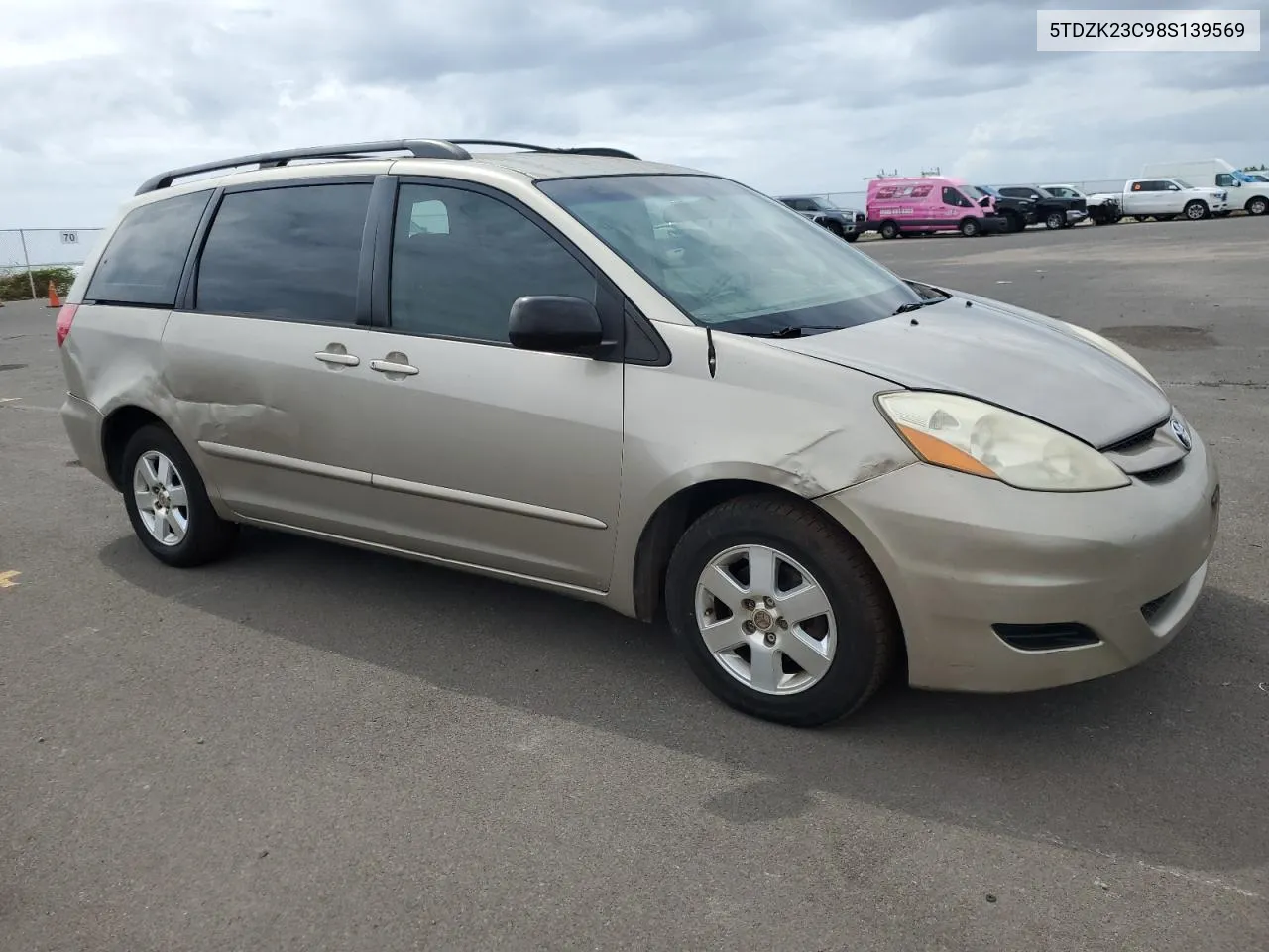 2008 Toyota Sienna Ce VIN: 5TDZK23C98S139569 Lot: 78333304