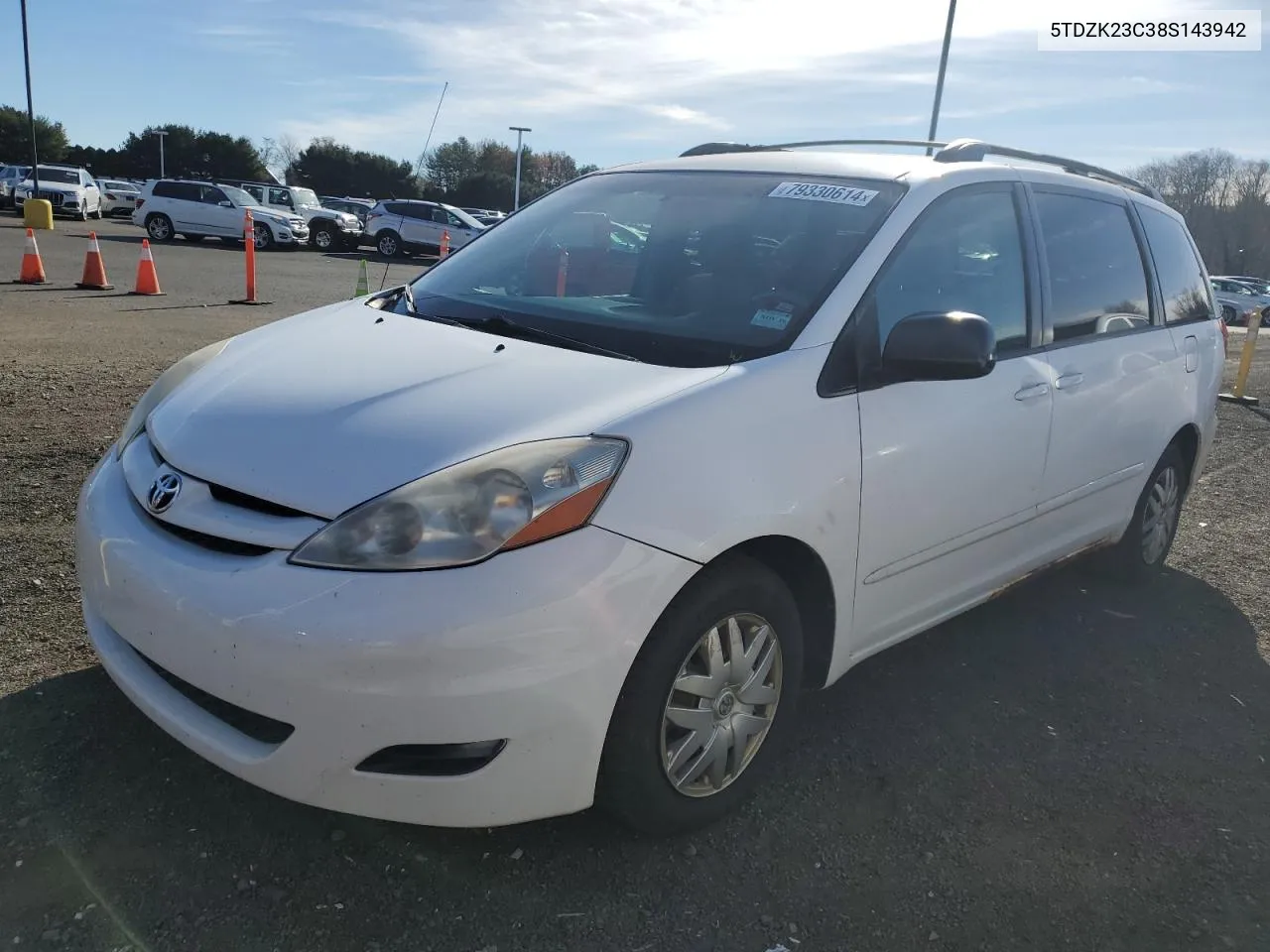 2008 Toyota Sienna Ce VIN: 5TDZK23C38S143942 Lot: 79330614