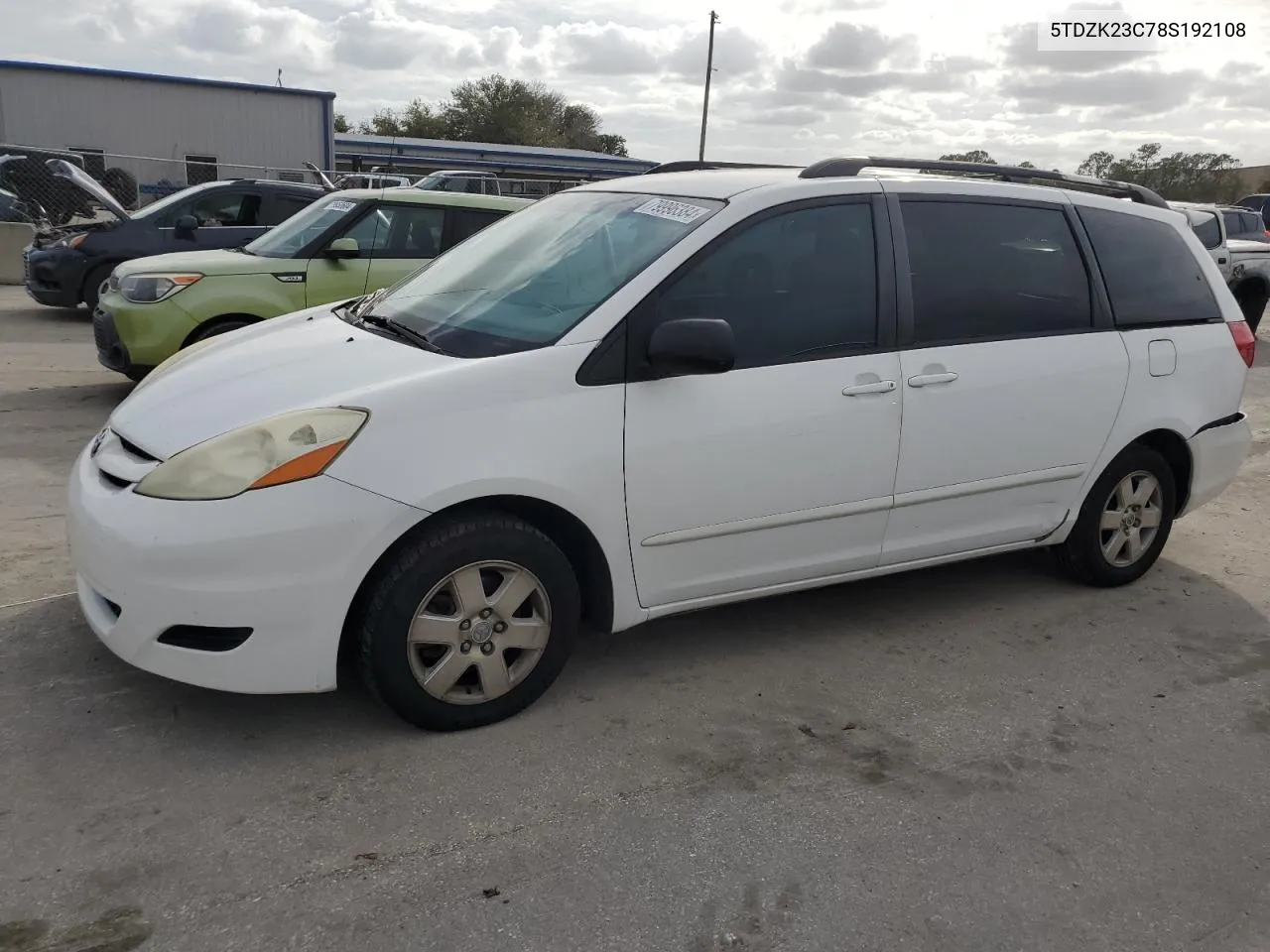 2008 Toyota Sienna Ce VIN: 5TDZK23C78S192108 Lot: 79996384