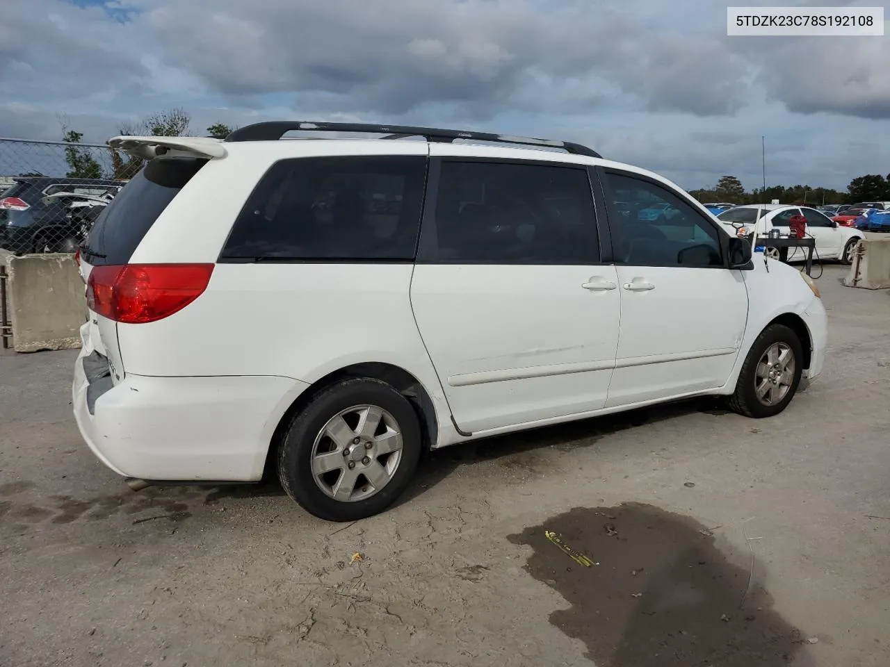 2008 Toyota Sienna Ce VIN: 5TDZK23C78S192108 Lot: 79996384