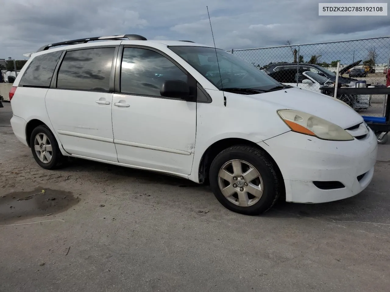 2008 Toyota Sienna Ce VIN: 5TDZK23C78S192108 Lot: 79996384