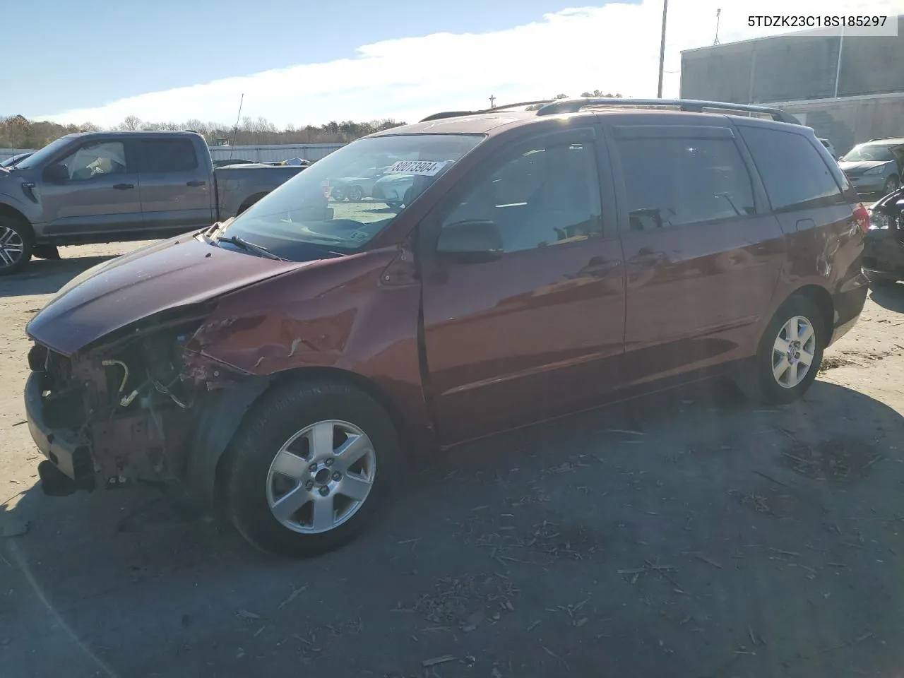 2008 Toyota Sienna Ce VIN: 5TDZK23C18S185297 Lot: 80073904