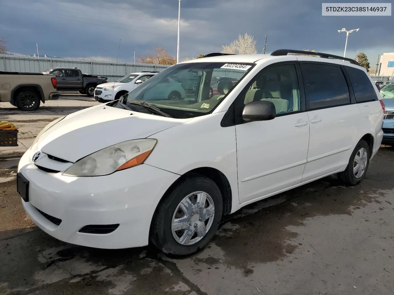 2008 Toyota Sienna Ce VIN: 5TDZK23C38S146937 Lot: 80224364