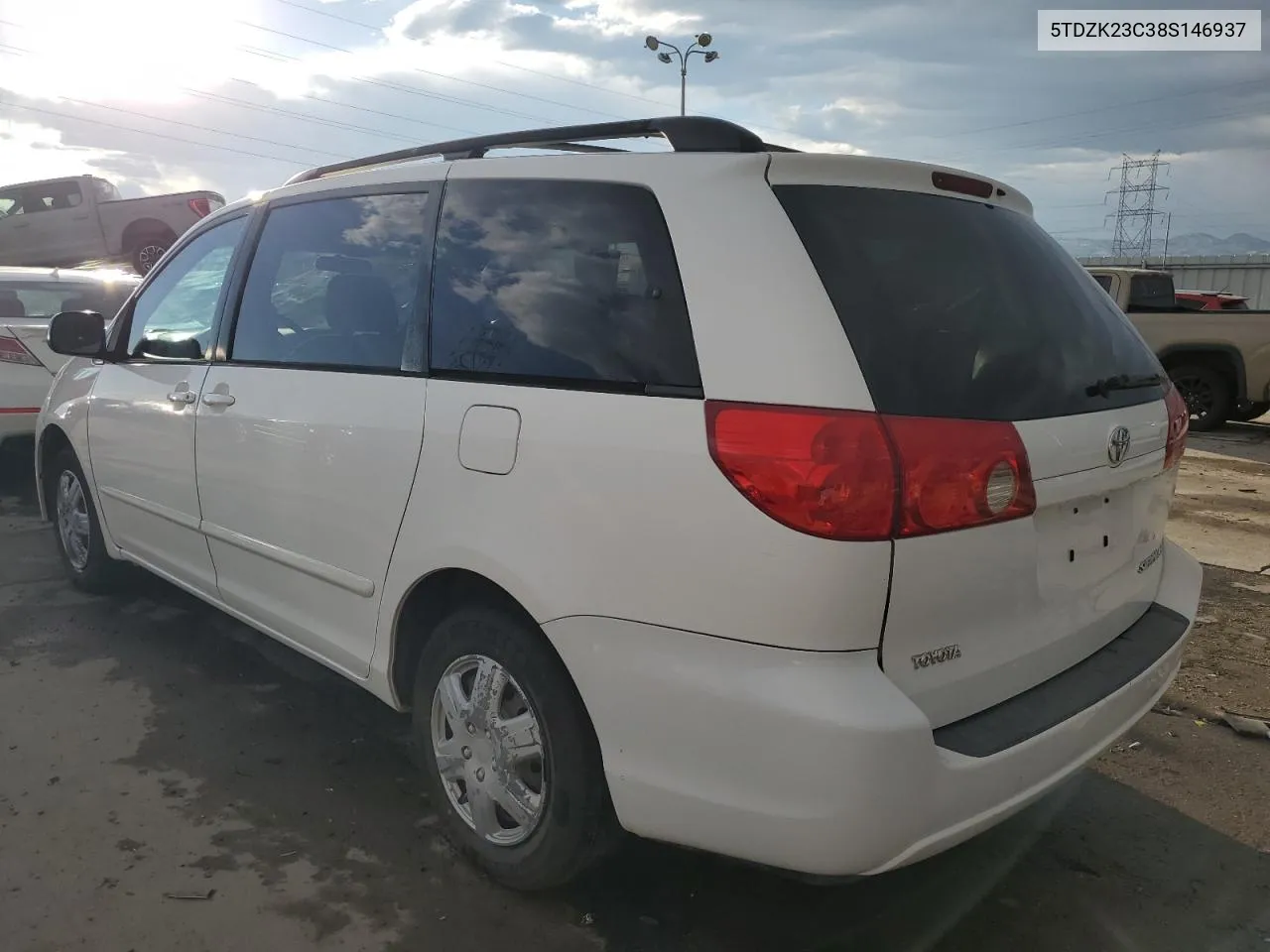 2008 Toyota Sienna Ce VIN: 5TDZK23C38S146937 Lot: 80224364