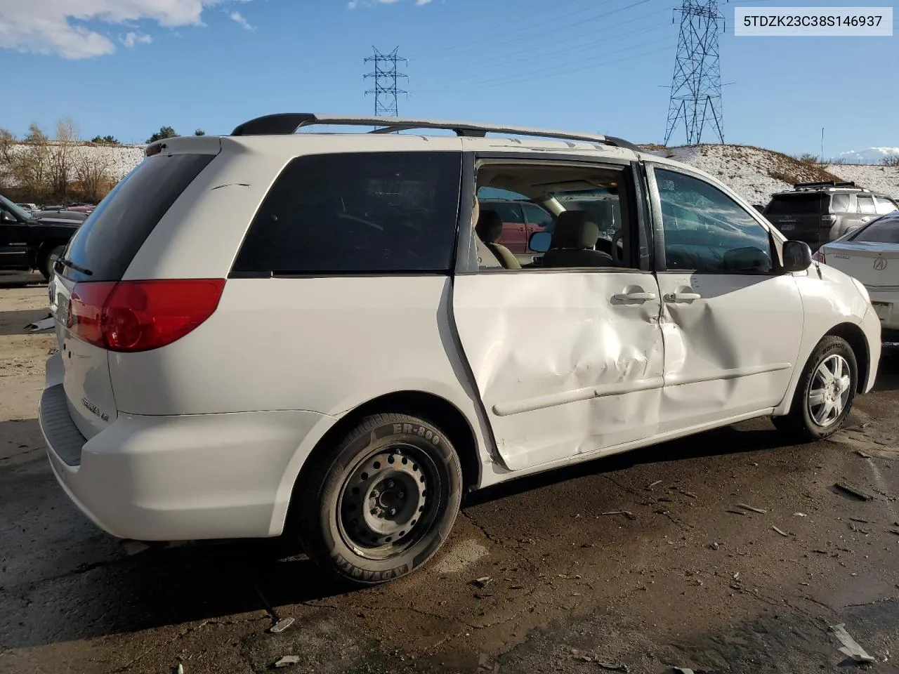 2008 Toyota Sienna Ce VIN: 5TDZK23C38S146937 Lot: 80224364