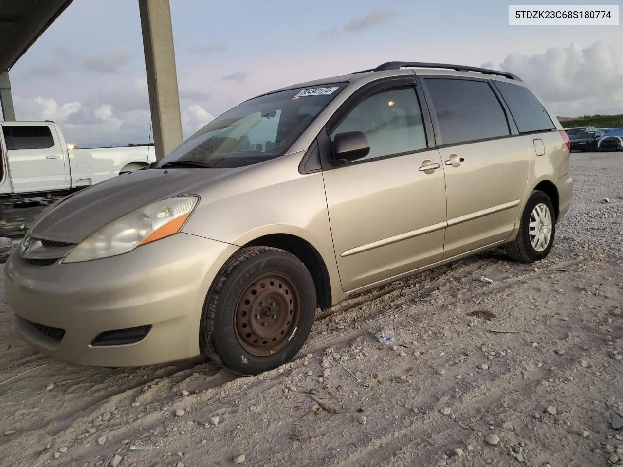 2008 Toyota Sienna Ce VIN: 5TDZK23C68S180774 Lot: 80492174