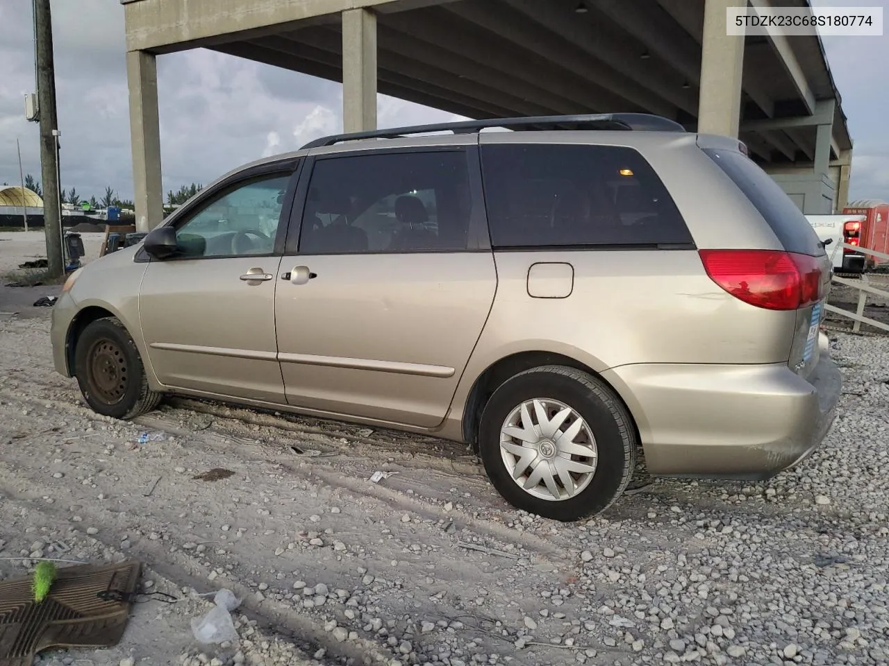 2008 Toyota Sienna Ce VIN: 5TDZK23C68S180774 Lot: 80492174