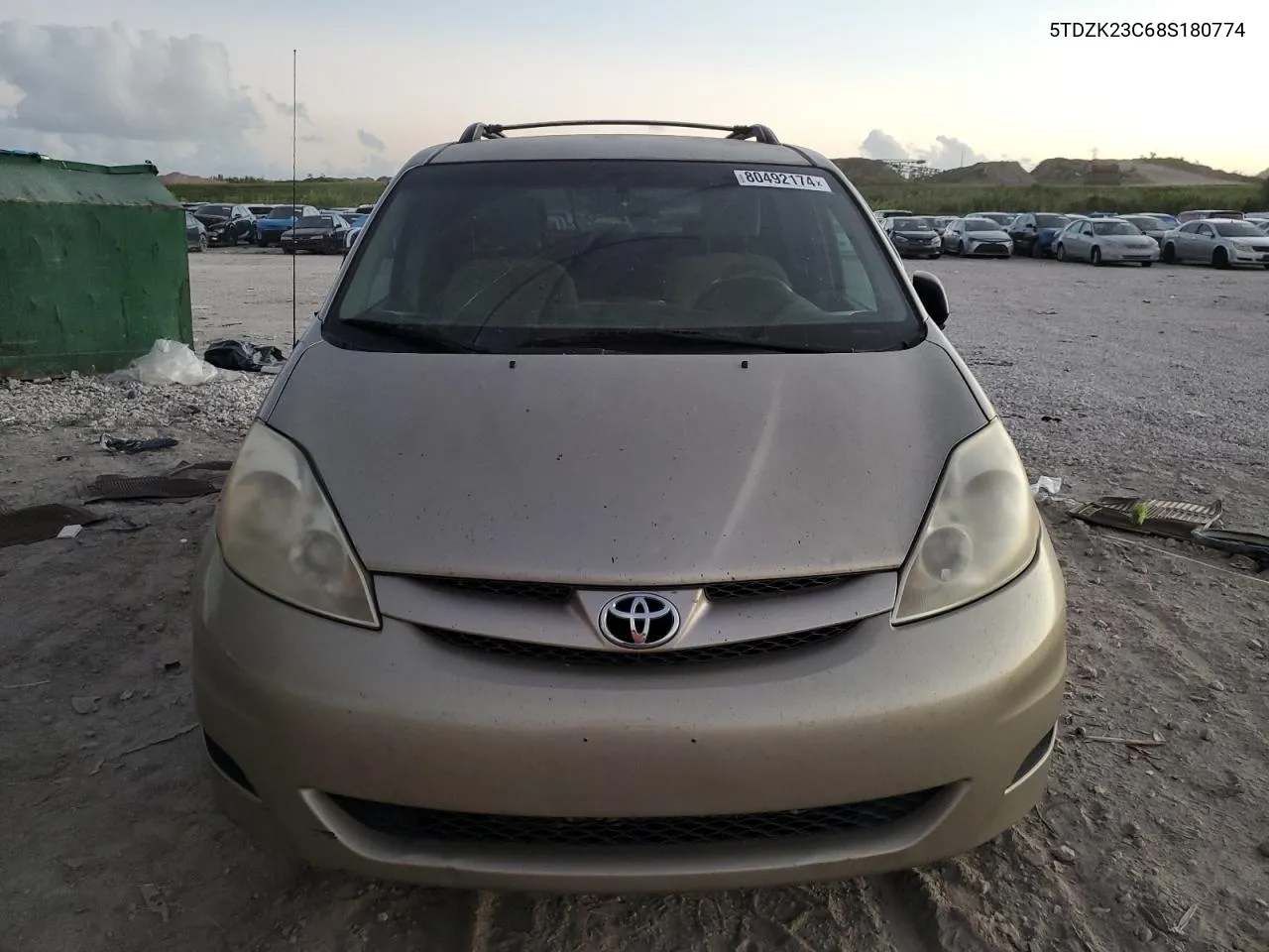 2008 Toyota Sienna Ce VIN: 5TDZK23C68S180774 Lot: 80492174