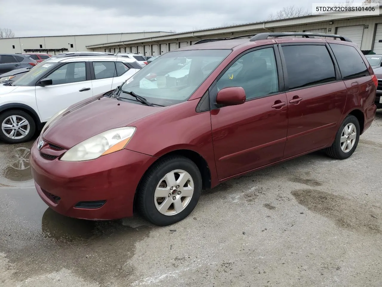 2008 Toyota Sienna Xle VIN: 5TDZK22C98S101406 Lot: 80747764