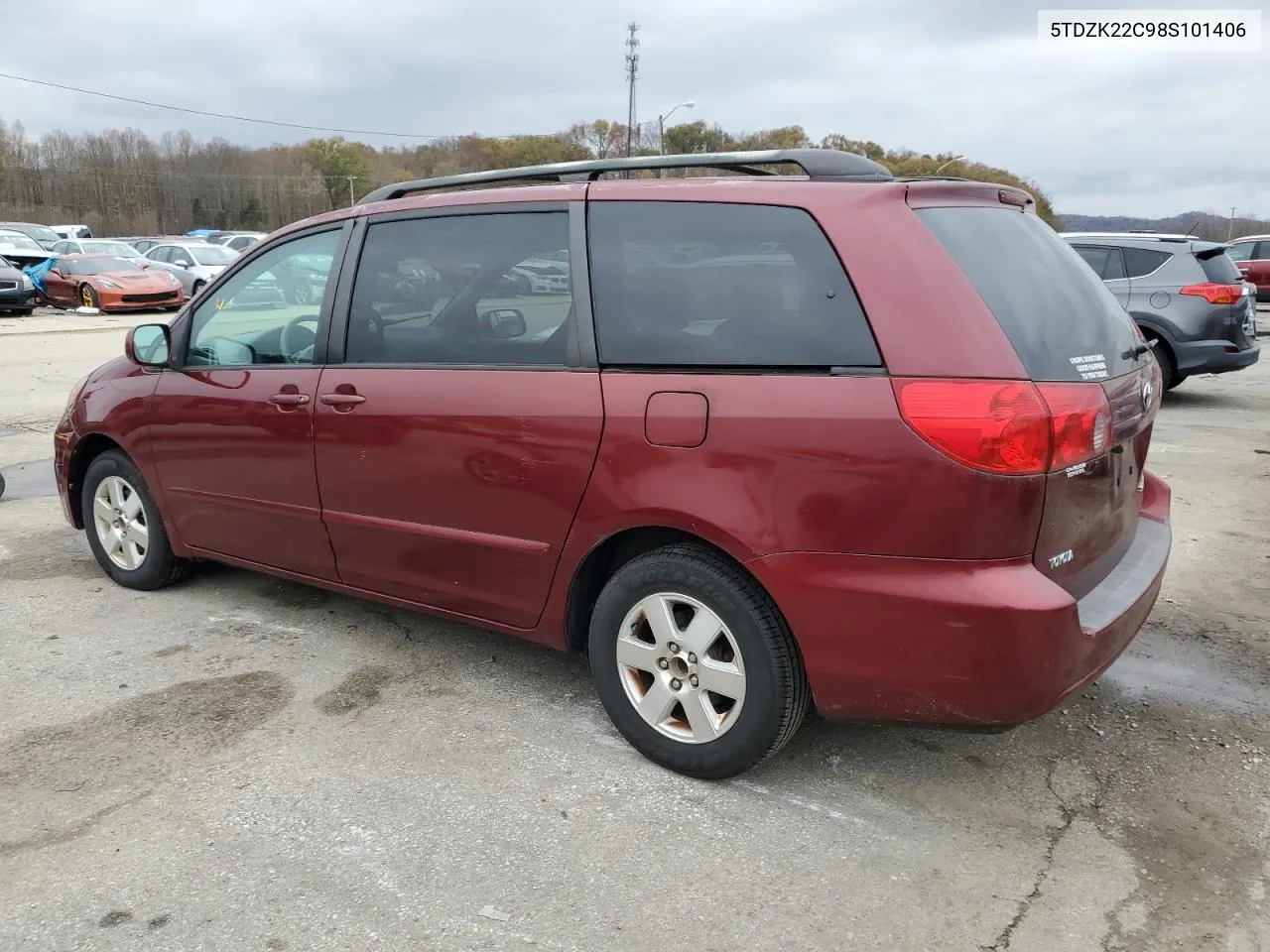 2008 Toyota Sienna Xle VIN: 5TDZK22C98S101406 Lot: 80747764