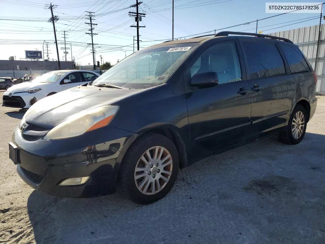 2008 Toyota Sienna Xle VIN: 5TDZK22C78S173236 Lot: 80987974