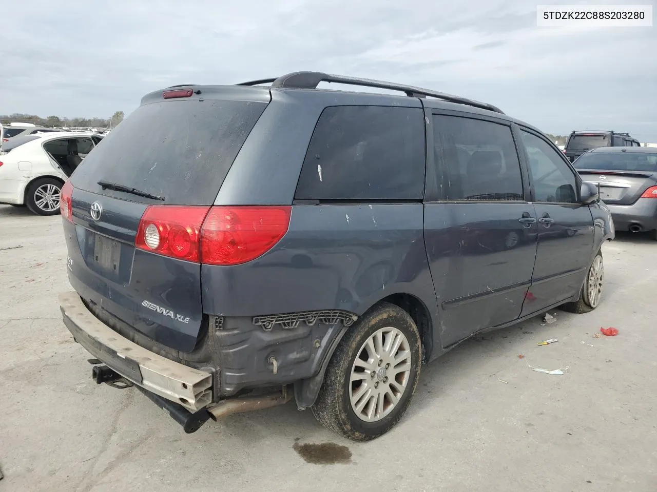 2008 Toyota Sienna Xle VIN: 5TDZK22C88S203280 Lot: 81264444