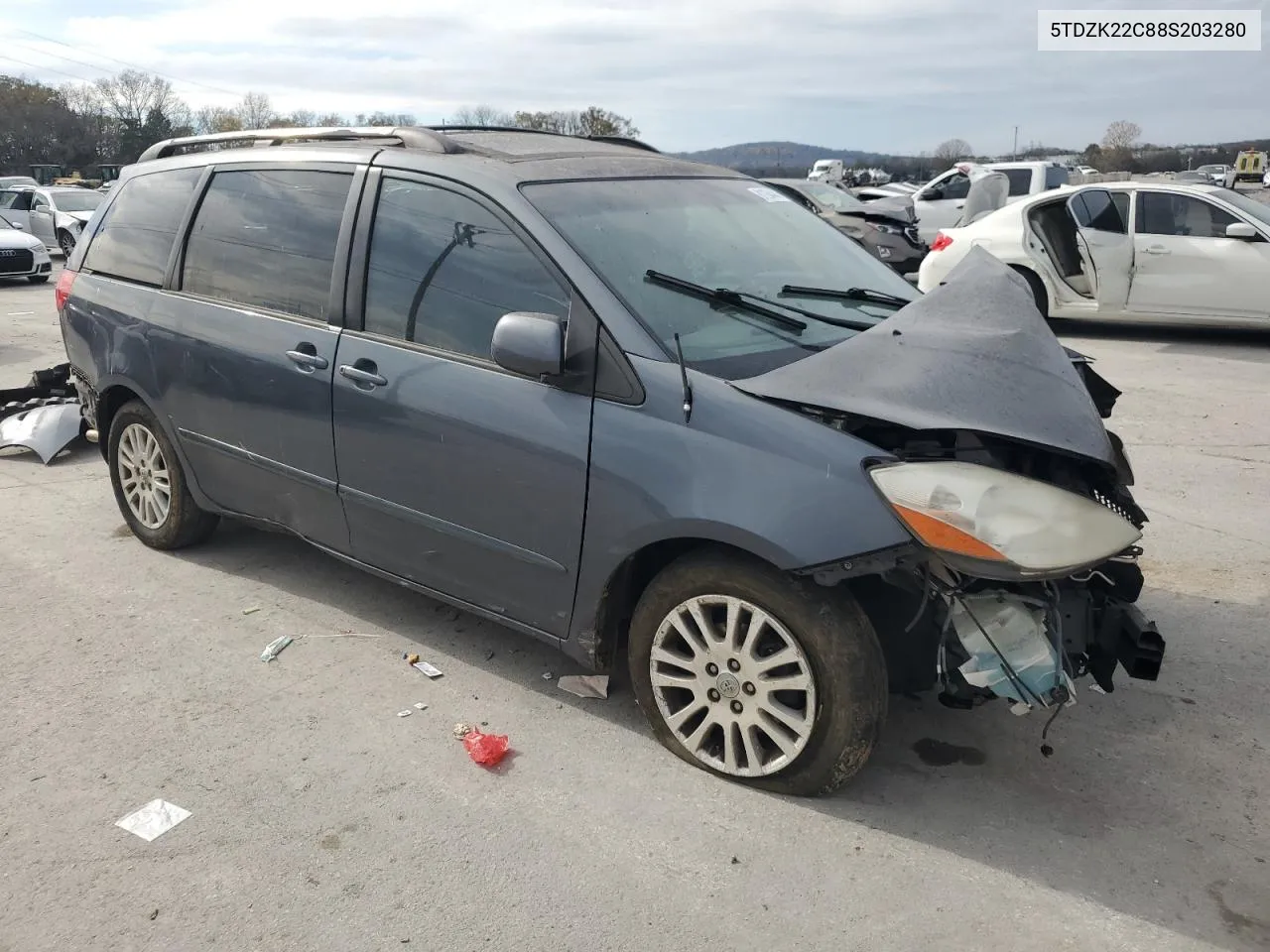 2008 Toyota Sienna Xle VIN: 5TDZK22C88S203280 Lot: 81264444