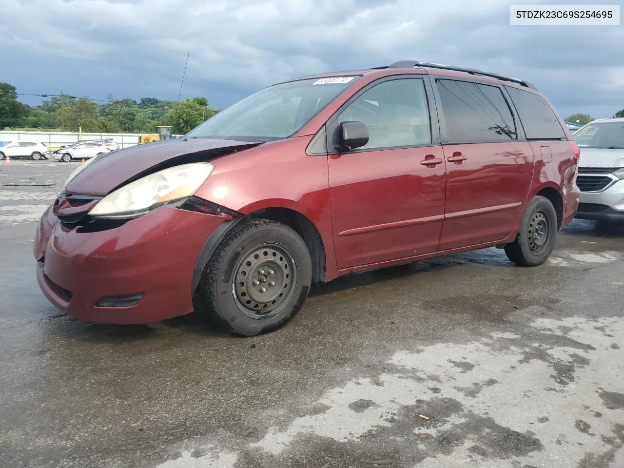 2009 Toyota Sienna Ce VIN: 5TDZK23C69S254695 Lot: 65406174