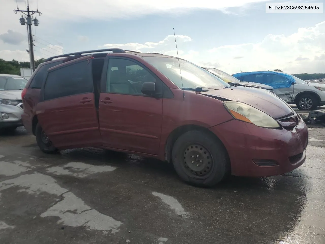 2009 Toyota Sienna Ce VIN: 5TDZK23C69S254695 Lot: 65406174