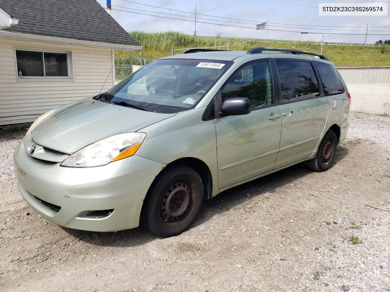 2009 Toyota Sienna Ce VIN: 5TDZK23C39S269574 Lot: 65811444