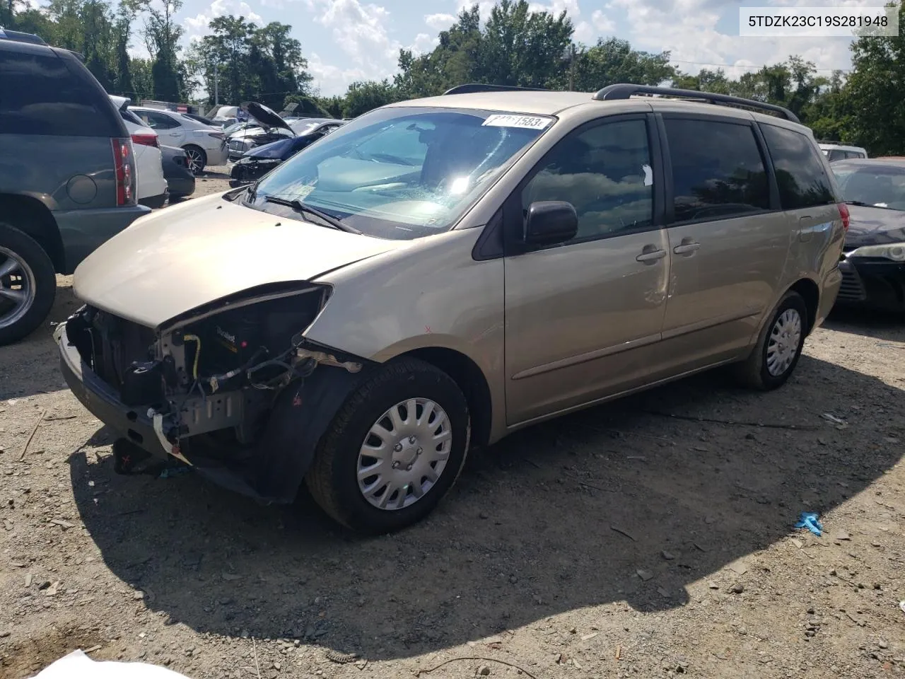 5TDZK23C19S281948 2009 Toyota Sienna Ce