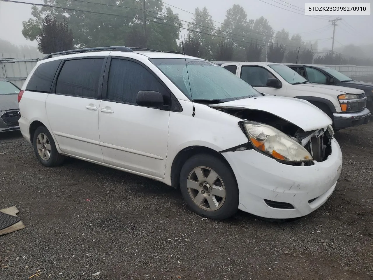 2009 Toyota Sienna Ce VIN: 5TDZK23C99S270910 Lot: 68901164