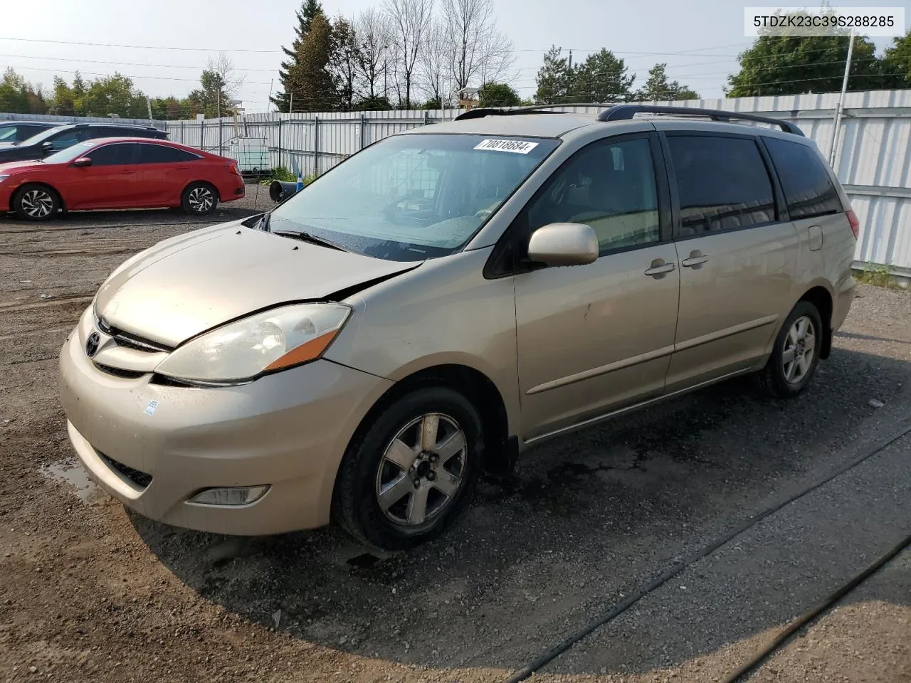 2009 Toyota Sienna Ce VIN: 5TDZK23C39S288285 Lot: 70818684