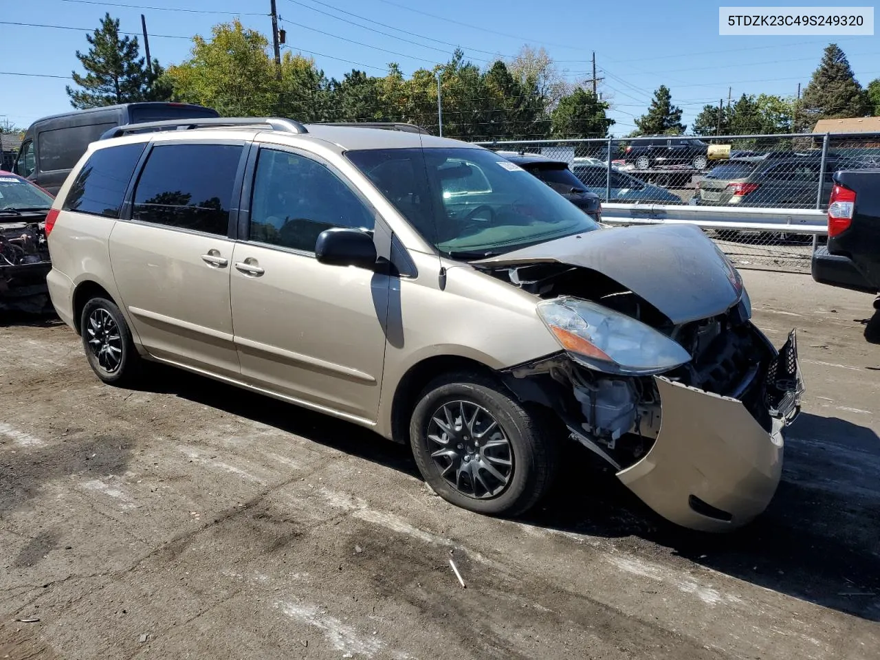 5TDZK23C49S249320 2009 Toyota Sienna Ce