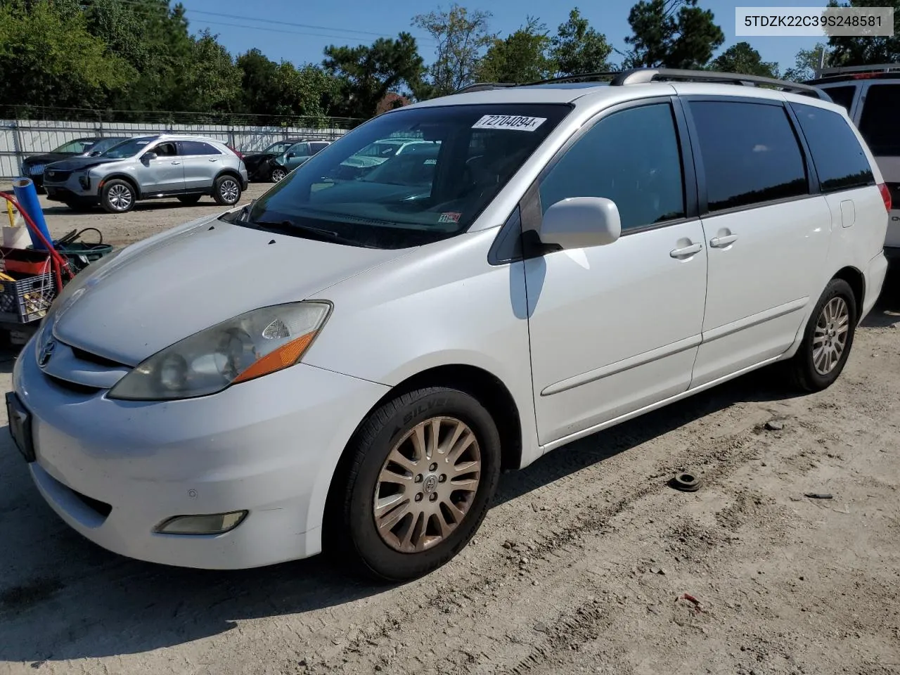 5TDZK22C39S248581 2009 Toyota Sienna Xle