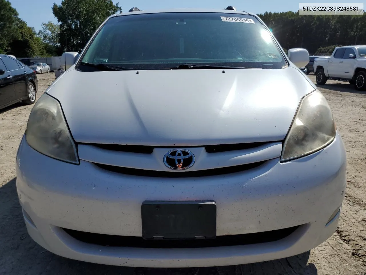 2009 Toyota Sienna Xle VIN: 5TDZK22C39S248581 Lot: 72704094