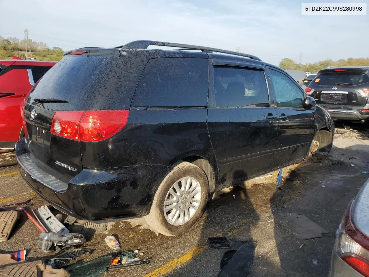 5TDZK22C99S280998 2009 Toyota Sienna Xle