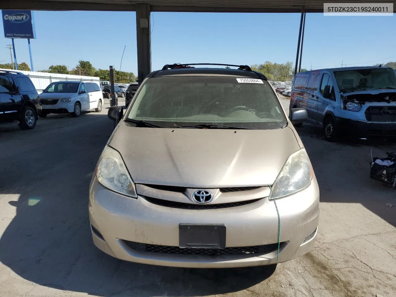 2009 Toyota Sienna Ce VIN: 5TDZK23C19S240011 Lot: 75553864