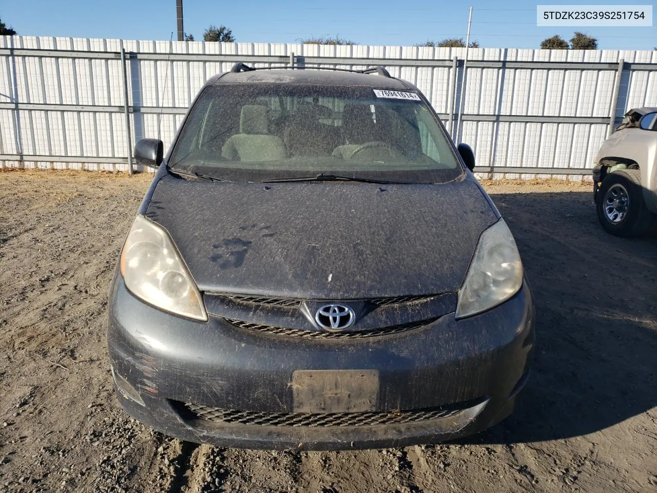 5TDZK23C39S251754 2009 Toyota Sienna Ce