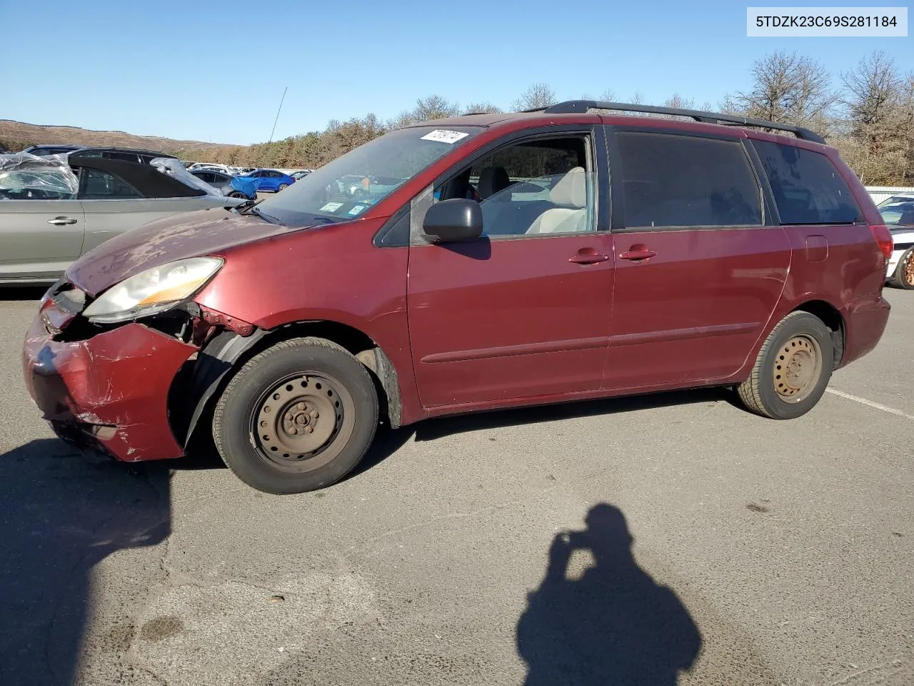 2009 Toyota Sienna Ce VIN: 5TDZK23C69S281184 Lot: 77319774