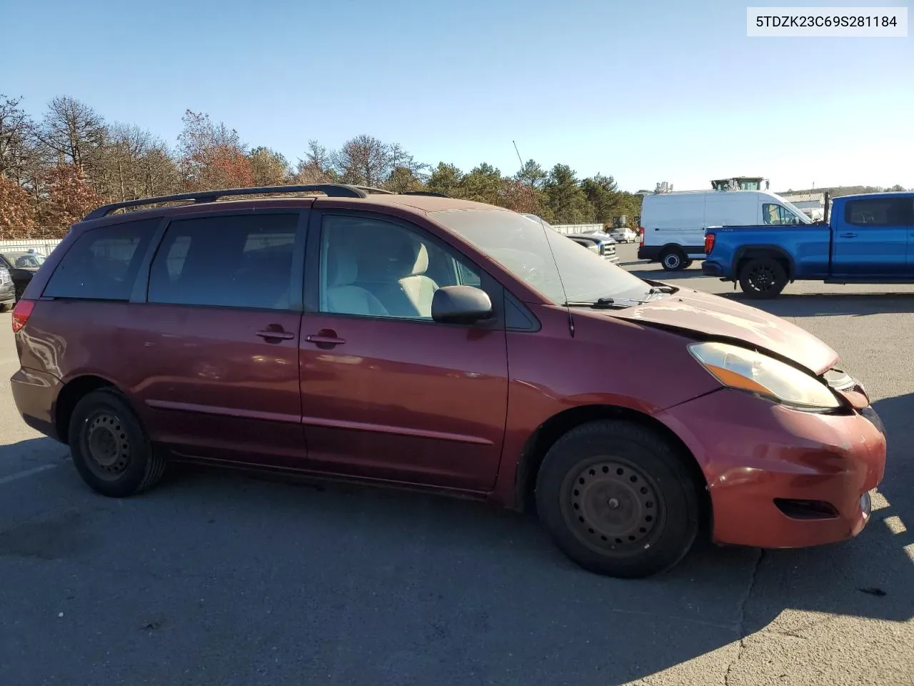 2009 Toyota Sienna Ce VIN: 5TDZK23C69S281184 Lot: 77319774