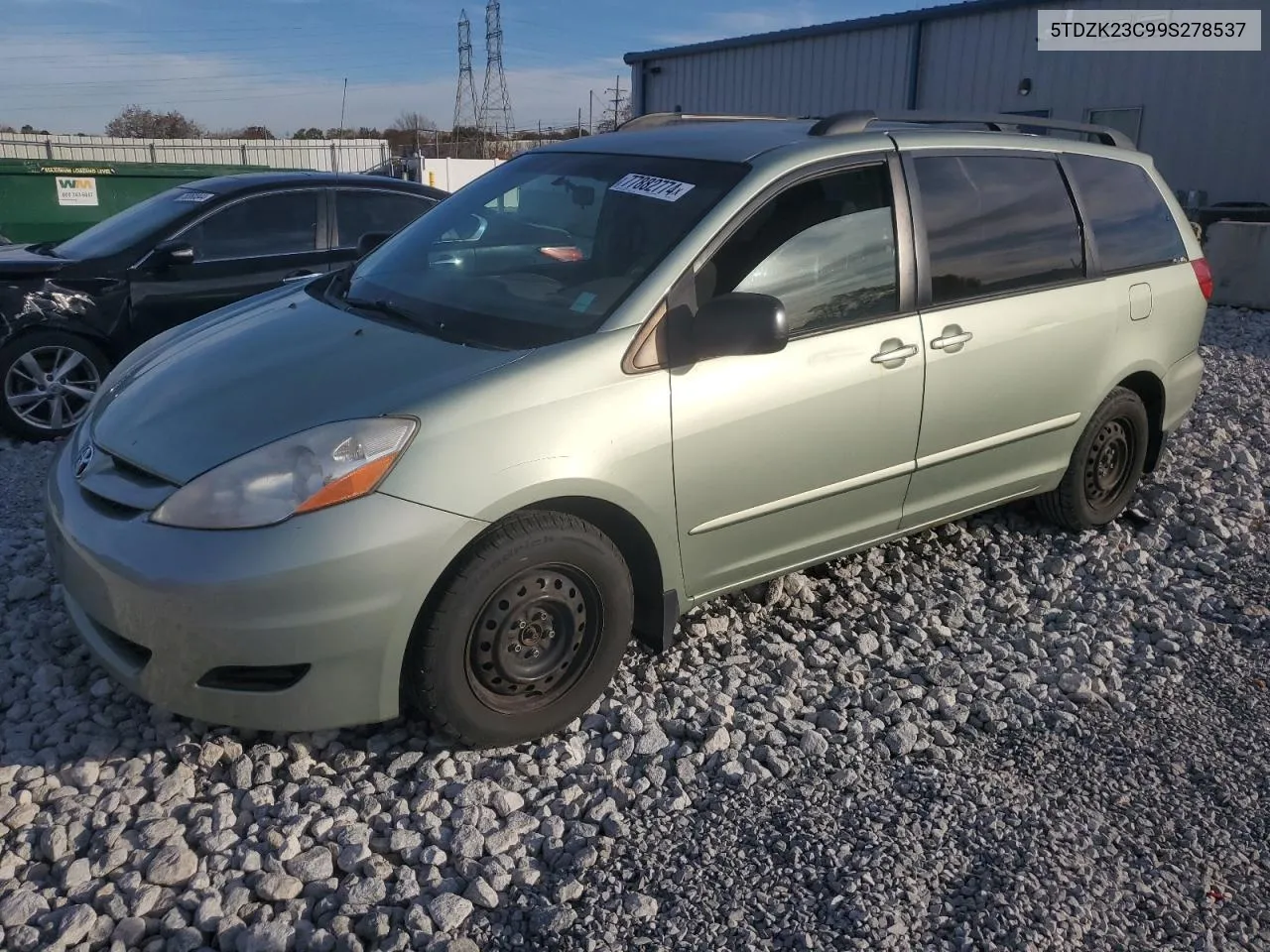 2009 Toyota Sienna Ce VIN: 5TDZK23C99S278537 Lot: 77882774