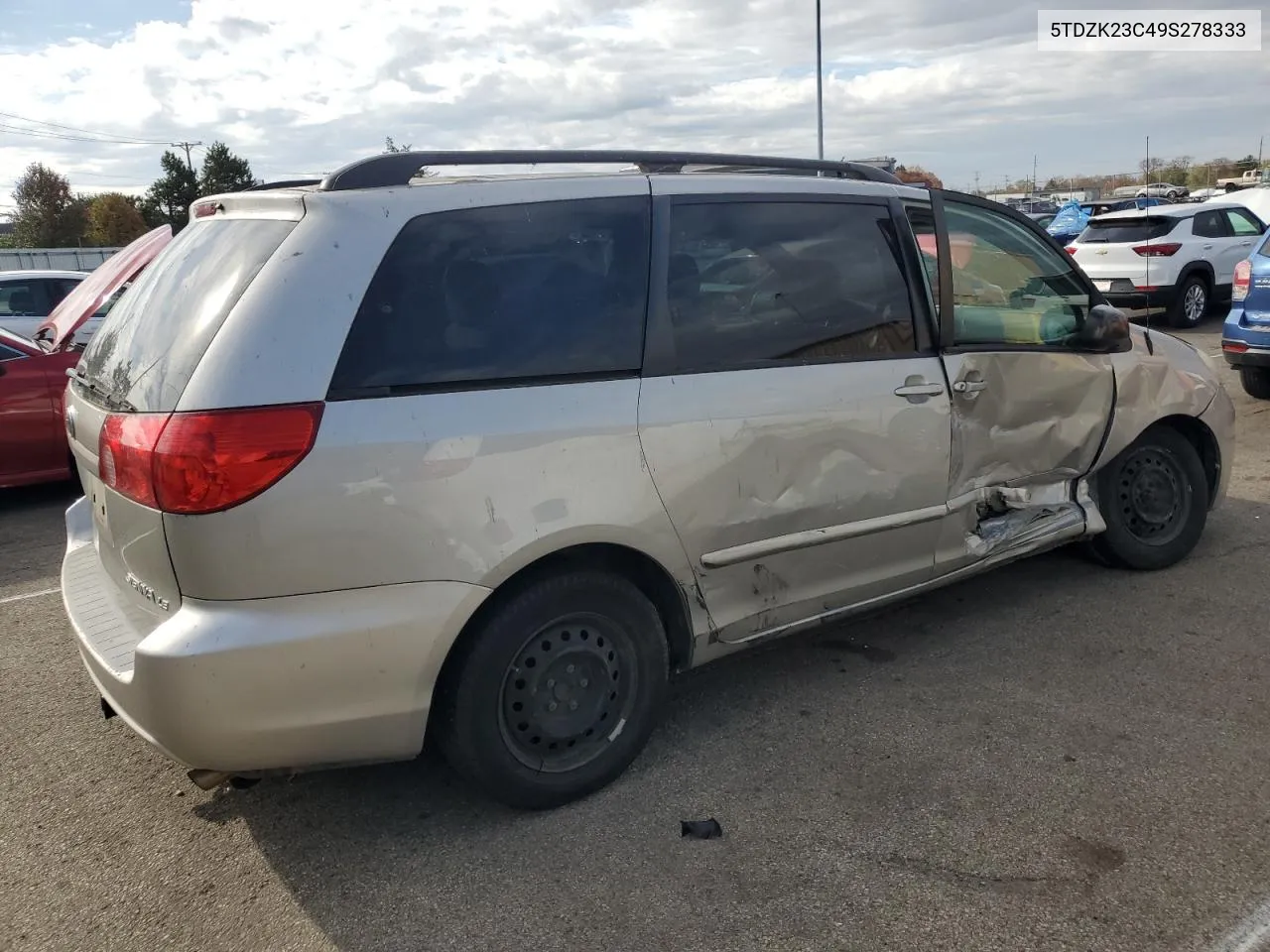 2009 Toyota Sienna Ce VIN: 5TDZK23C49S278333 Lot: 78961964