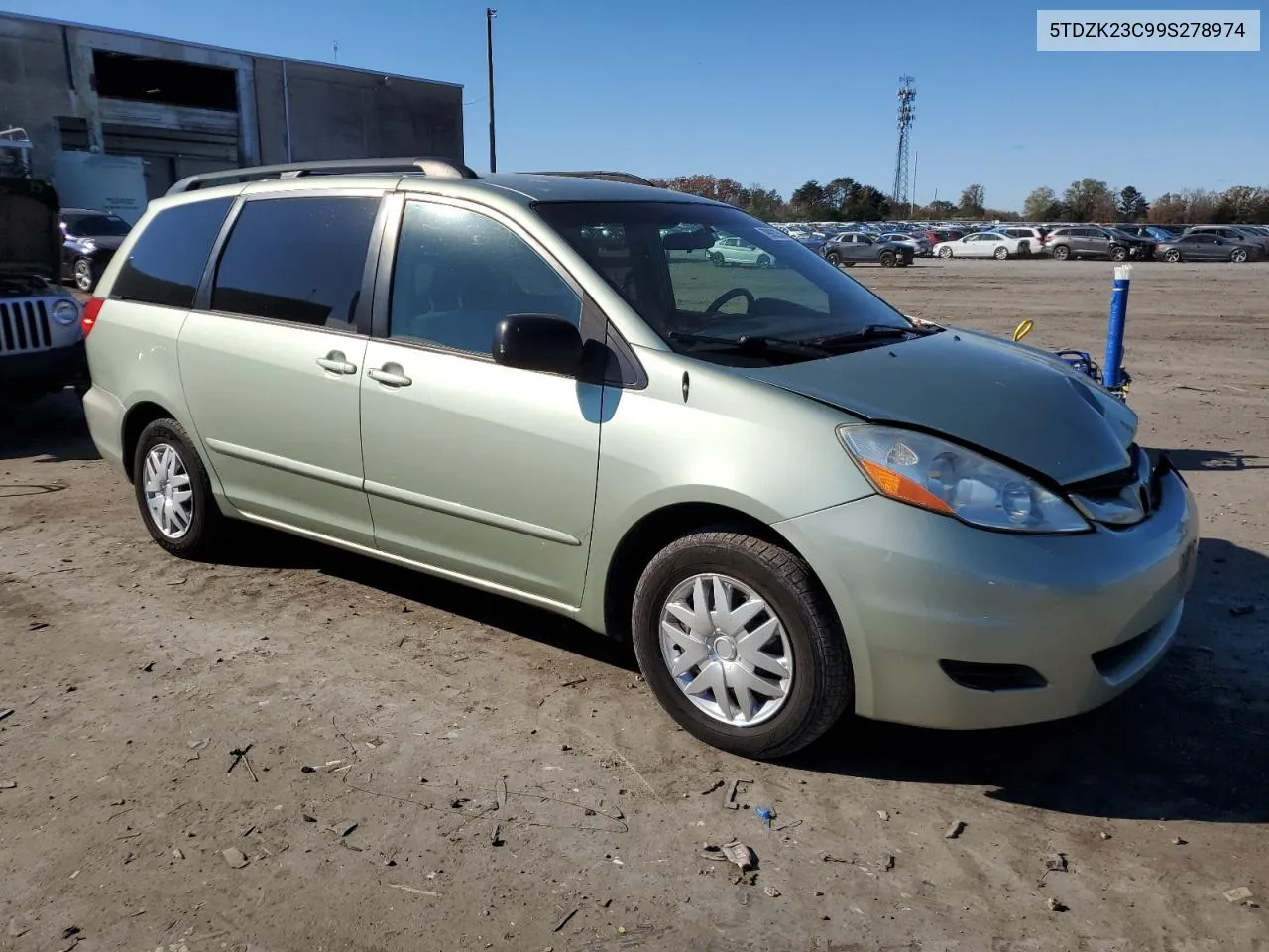 2009 Toyota Sienna Ce VIN: 5TDZK23C99S278974 Lot: 79902954