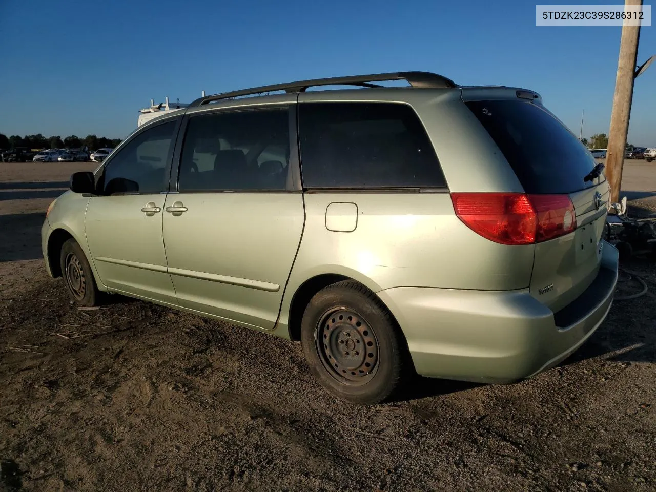 2009 Toyota Sienna Ce VIN: 5TDZK23C39S286312 Lot: 80502974