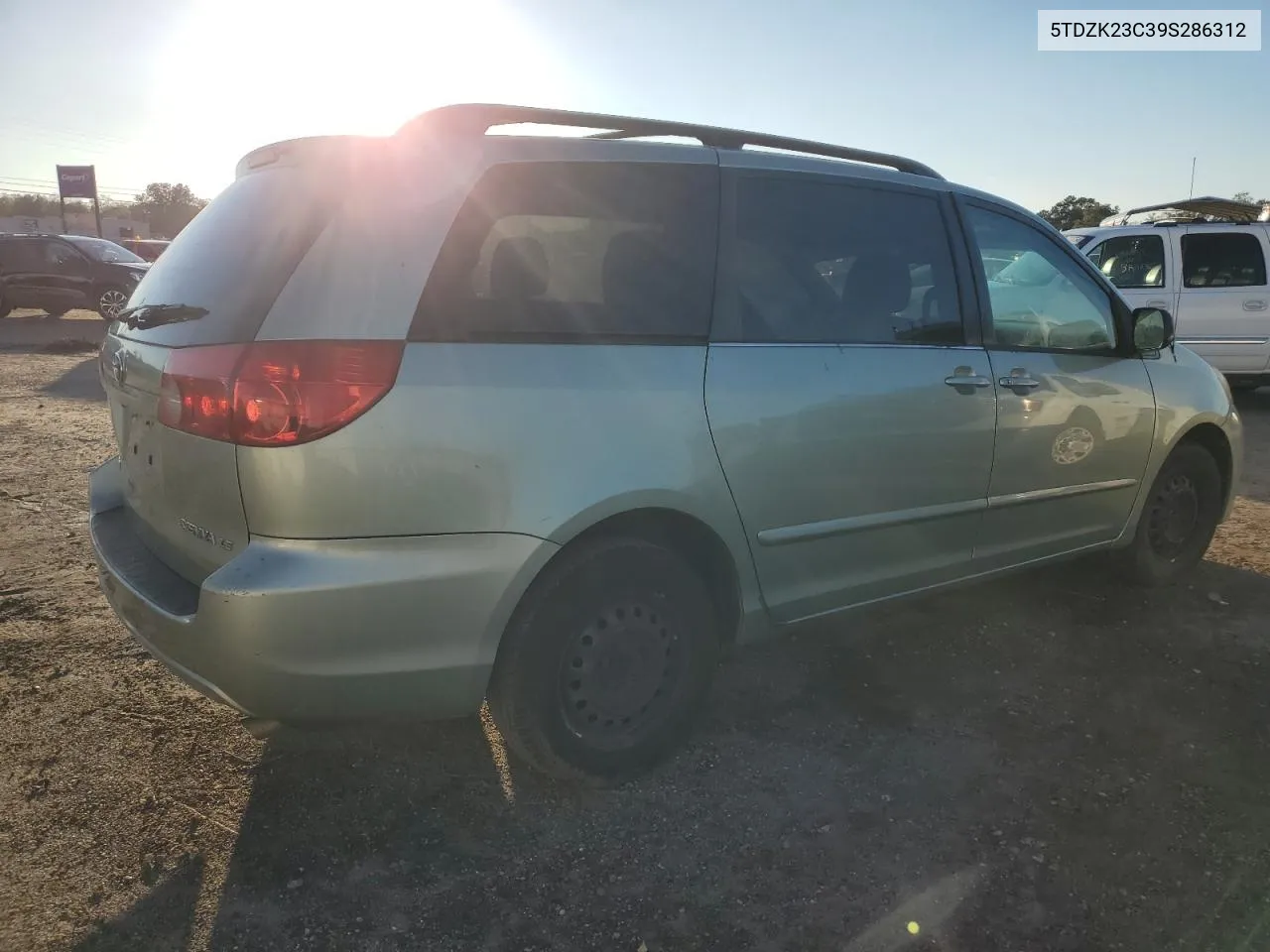 2009 Toyota Sienna Ce VIN: 5TDZK23C39S286312 Lot: 80502974