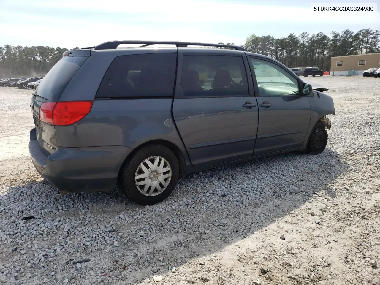 2010 Toyota Sienna Ce VIN: 5TDKK4CC3AS324980 Lot: 46875694