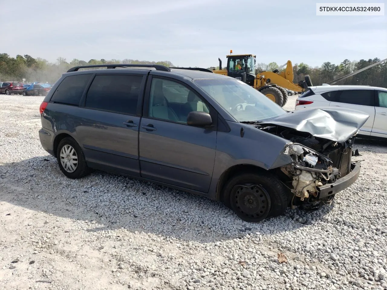 2010 Toyota Sienna Ce VIN: 5TDKK4CC3AS324980 Lot: 46875694