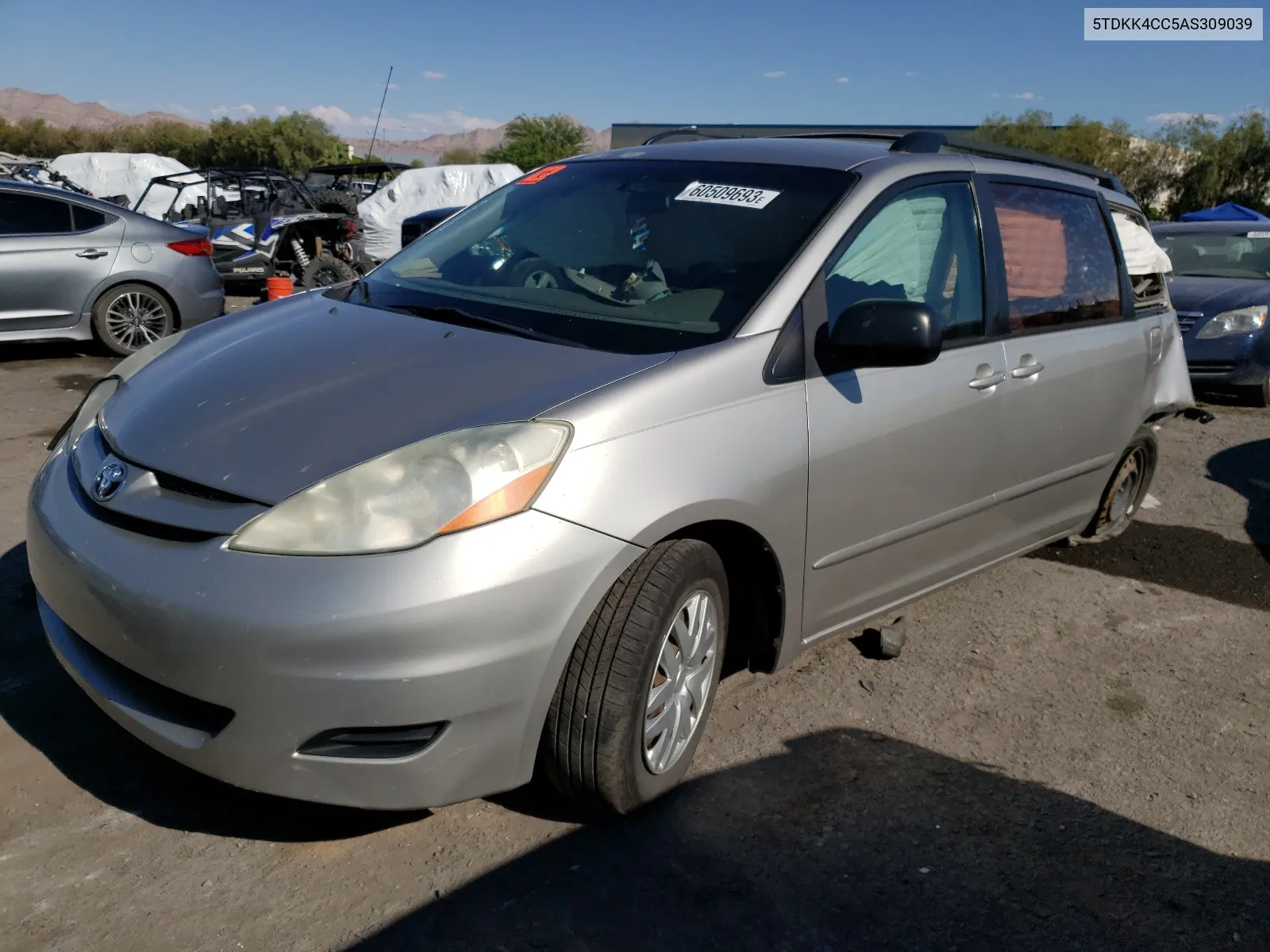 2010 Toyota Sienna Ce VIN: 5TDKK4CC5AS309039 Lot: 60168744