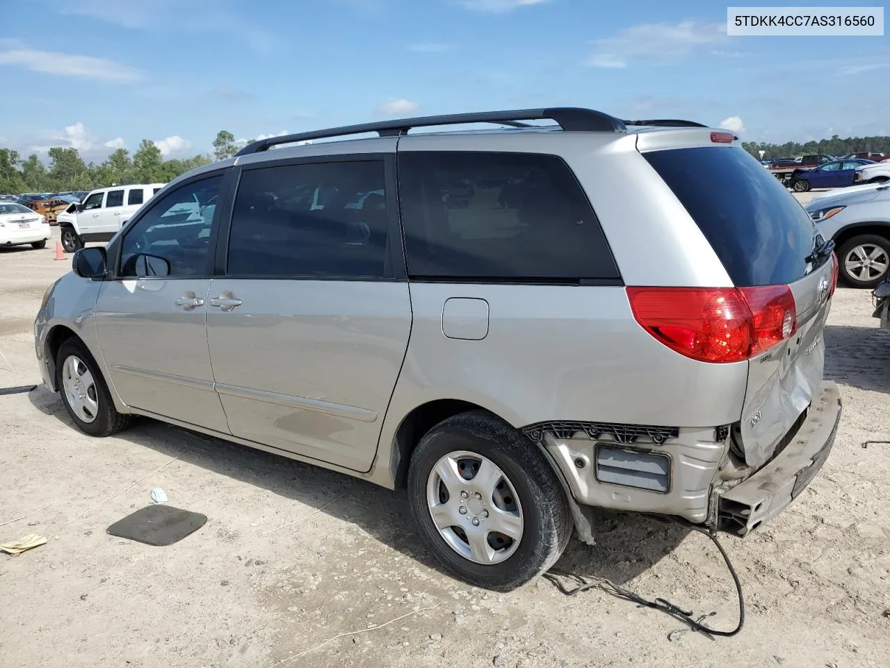 2010 Toyota Sienna Ce VIN: 5TDKK4CC7AS316560 Lot: 68682874