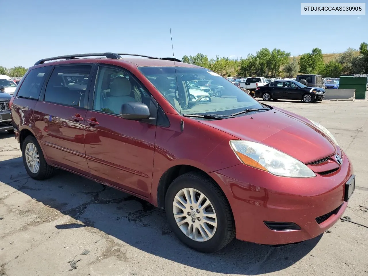 2010 Toyota Sienna Le VIN: 5TDJK4CC4AS030905 Lot: 69786374