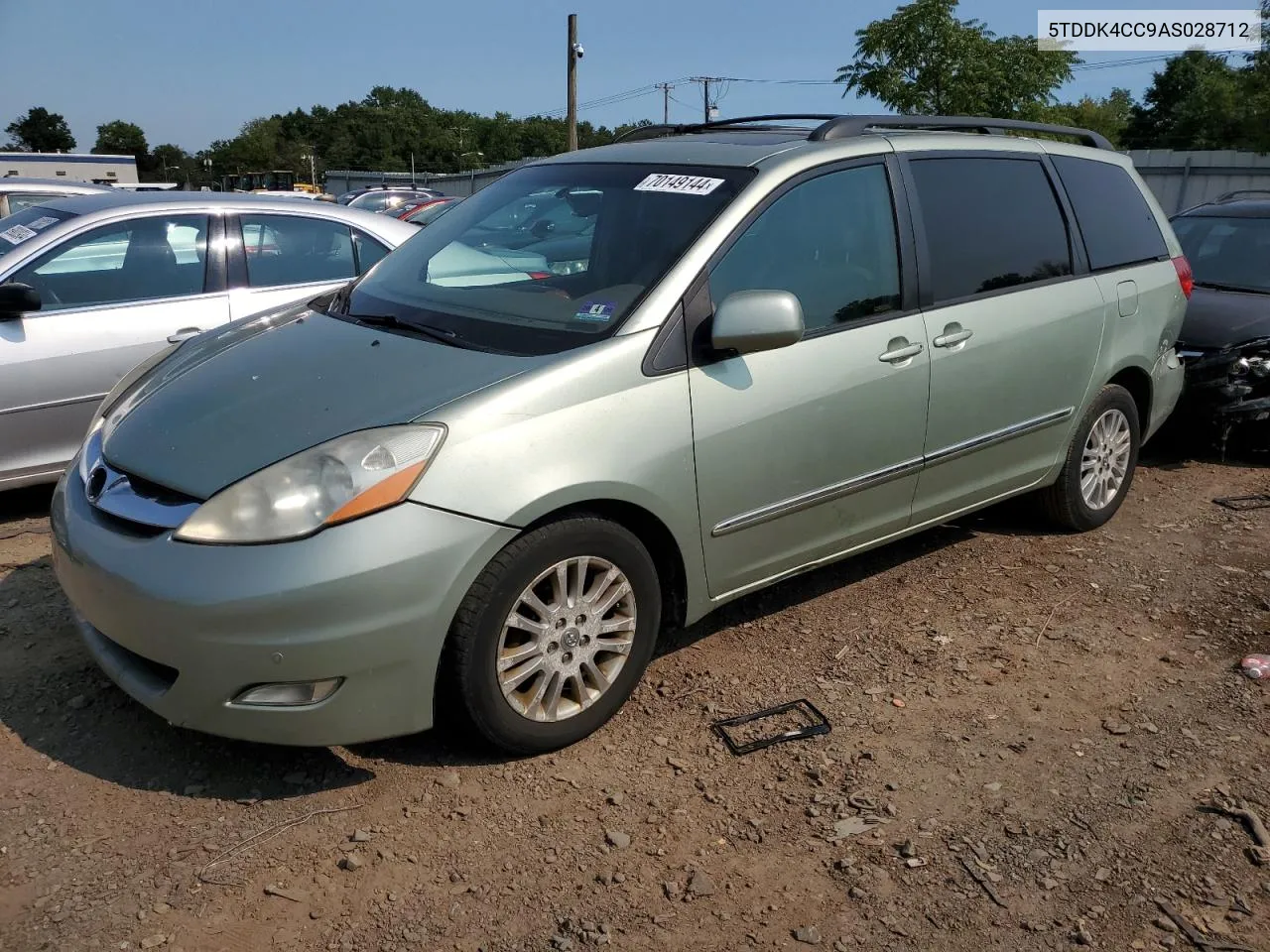 2010 Toyota Sienna Xle VIN: 5TDDK4CC9AS028712 Lot: 70149144