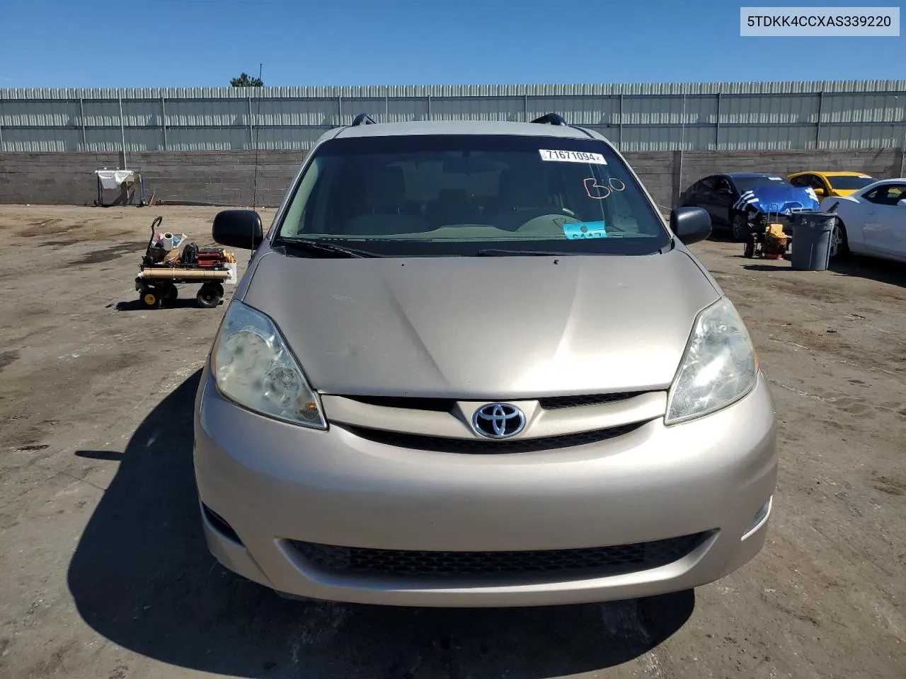 5TDKK4CCXAS339220 2010 Toyota Sienna Ce