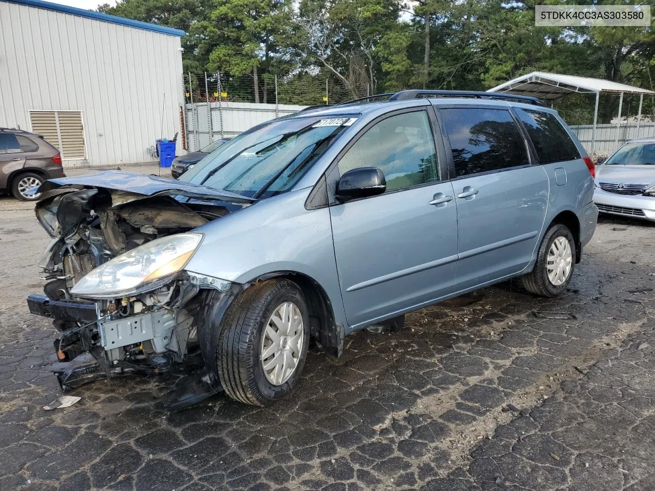 2010 Toyota Sienna Ce VIN: 5TDKK4CC3AS303580 Lot: 71707294