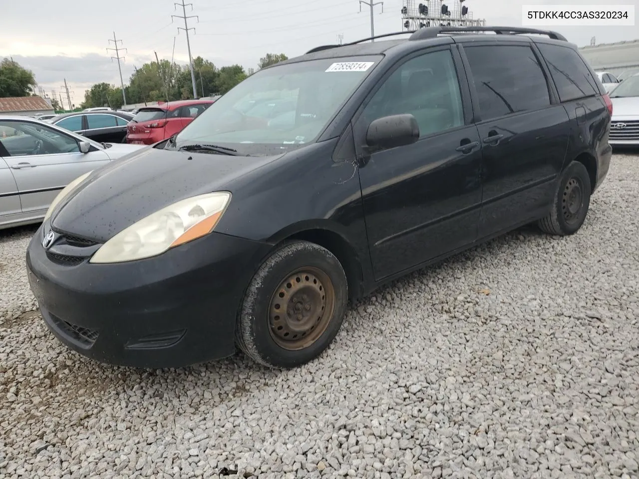 2010 Toyota Sienna Ce VIN: 5TDKK4CC3AS320234 Lot: 72859314