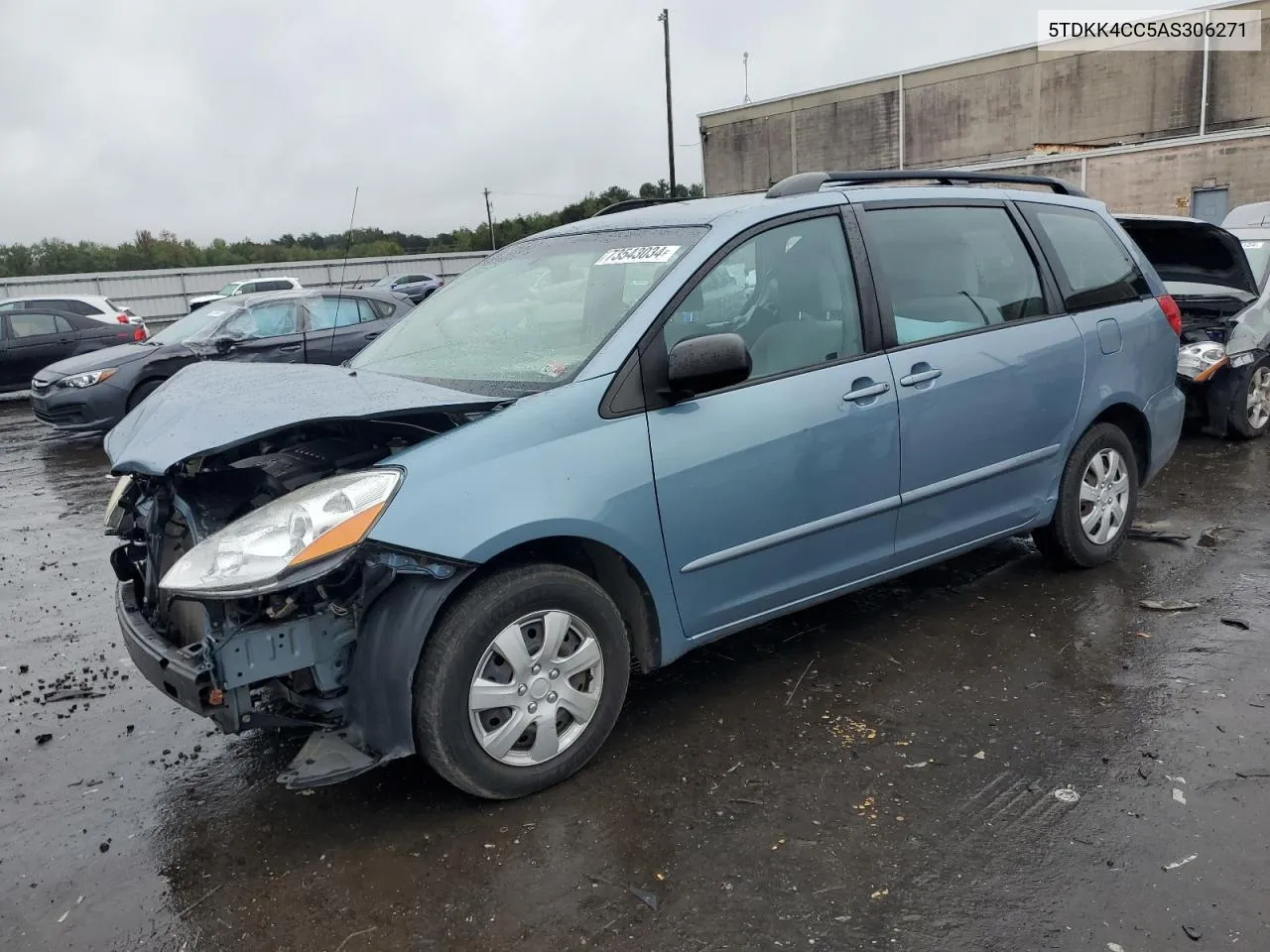 2010 Toyota Sienna Ce VIN: 5TDKK4CC5AS306271 Lot: 73543034