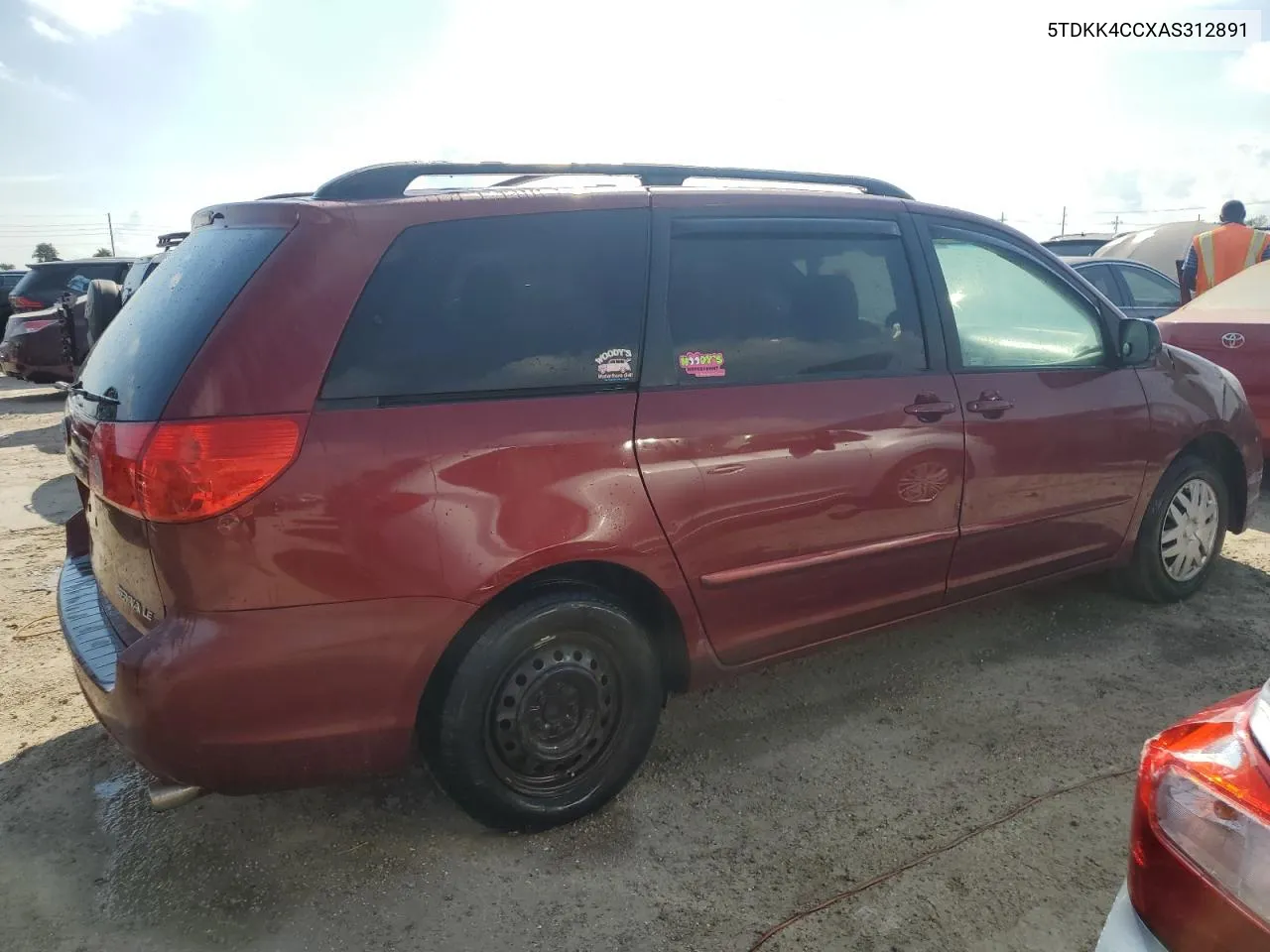 2010 Toyota Sienna Ce VIN: 5TDKK4CCXAS312891 Lot: 74669304