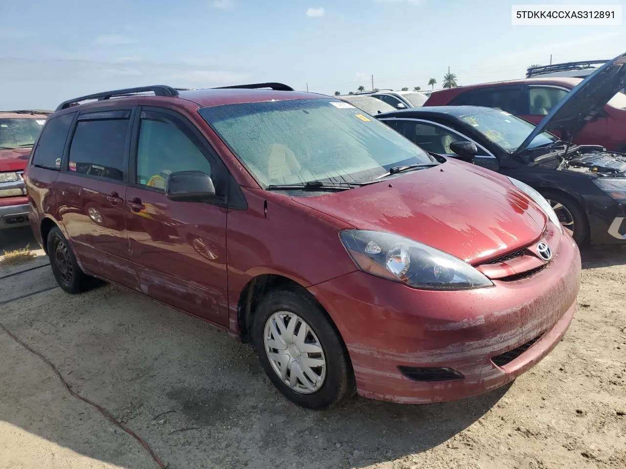 2010 Toyota Sienna Ce VIN: 5TDKK4CCXAS312891 Lot: 74669304