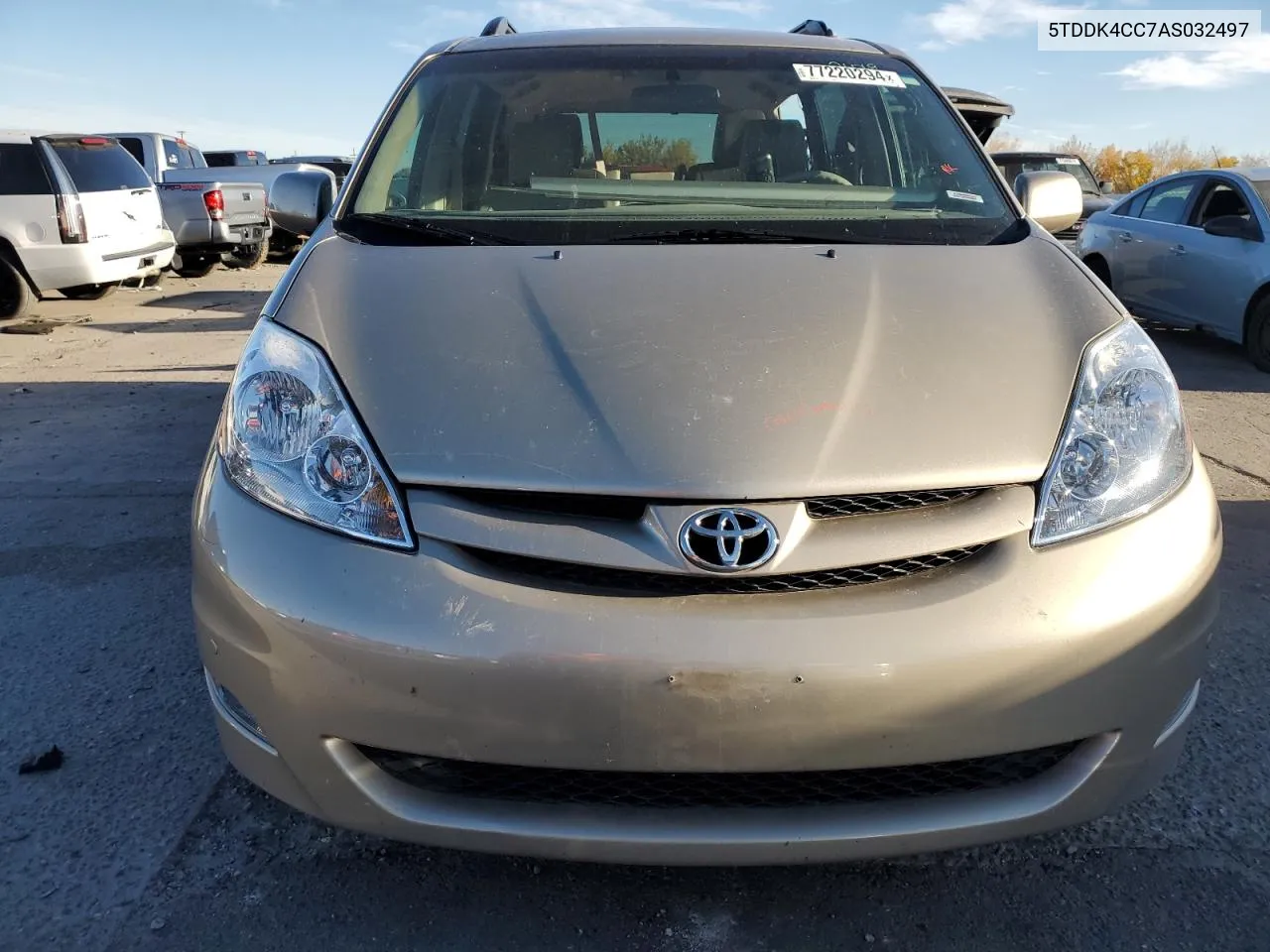 5TDDK4CC7AS032497 2010 Toyota Sienna Xle